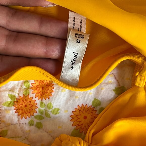 Aritzia Wilfred Noe Tie-Front Bodysuit/Swimsuit (Yellow, XS) - Picture 9 of 9